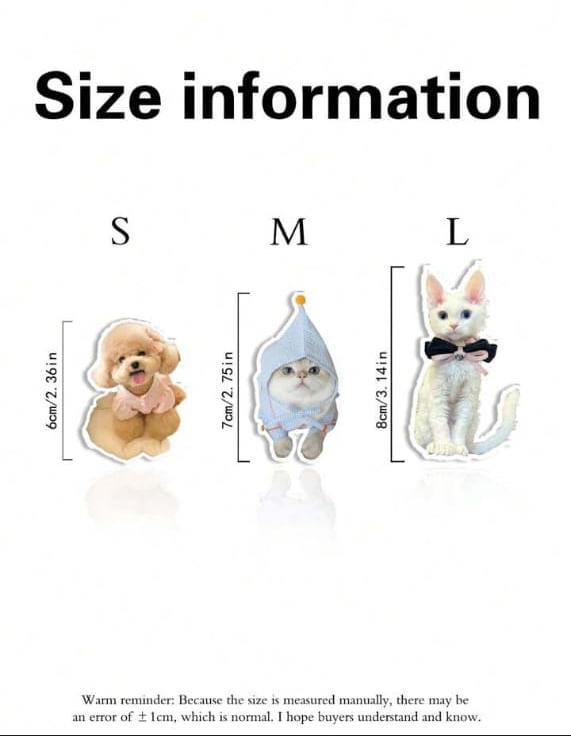 1pc Customized Pet Photo Acrylic Fridge Magnet